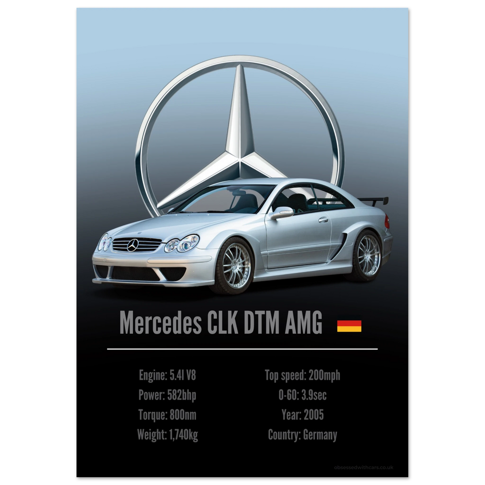 055 Mercedes CLK DTM AMG Poster - Accent Collection