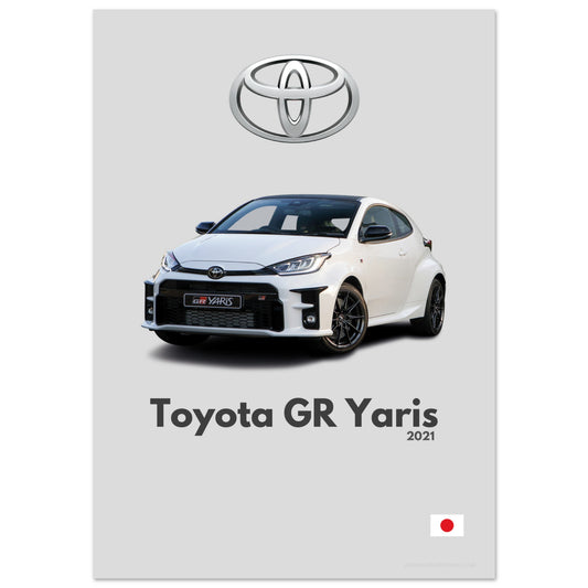Toyota GR Yaris Poster - Minimalist Collection