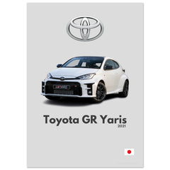 162 Toyota GR Yaris Poster - Minimalist Collection
