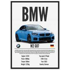 111 BMW M2 G87 Poster - Precision Collection