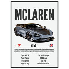 091 Mclaren 765LT Poster - Precision Collection
