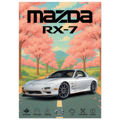 304 Mazda RX7 Poster - Abstract Collection