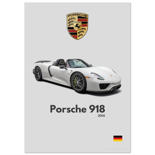 Porsche 918 Poster - Minimalist Collection