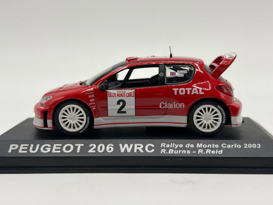 1/43 2003 Peugeot 206 WRC - Monte Carlo Rally - Burns / Reid | Model Rally Car
