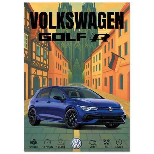 Volkswagen Golf R Poster - Abstract Collection