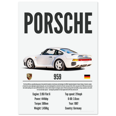 472 Porsche 959 Poster - Precision Collection