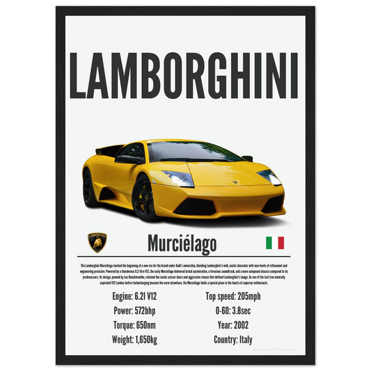 Lamborghini Murcielago Poster - Precision Collection