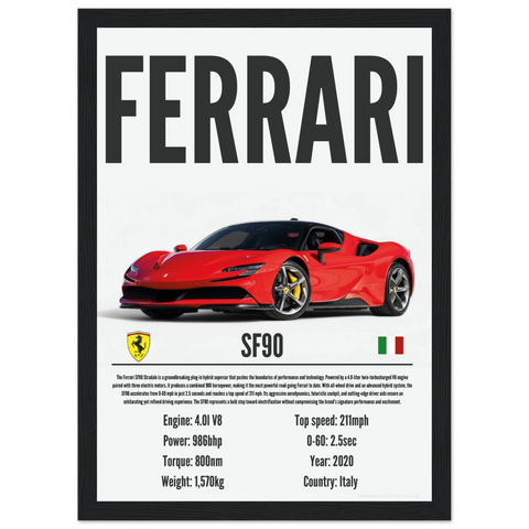 461 Ferrari SF90 Poster - Precision Collection
