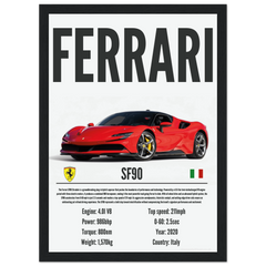 461 Ferrari SF90 Poster - Precision Collection