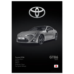 488 Toyota GT86 Poster - Monochrome Collection