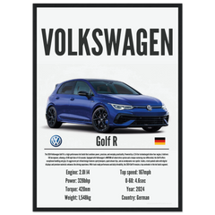 161 Volkswagen Golf R Poster - Precision Collection