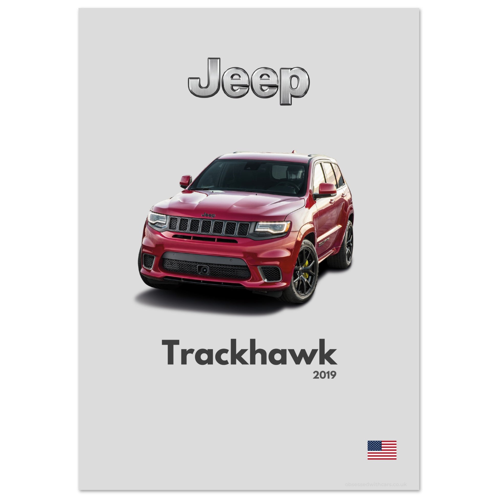 Jeep Grand Cherokee Trackhawk Poster - Minimalist Collection