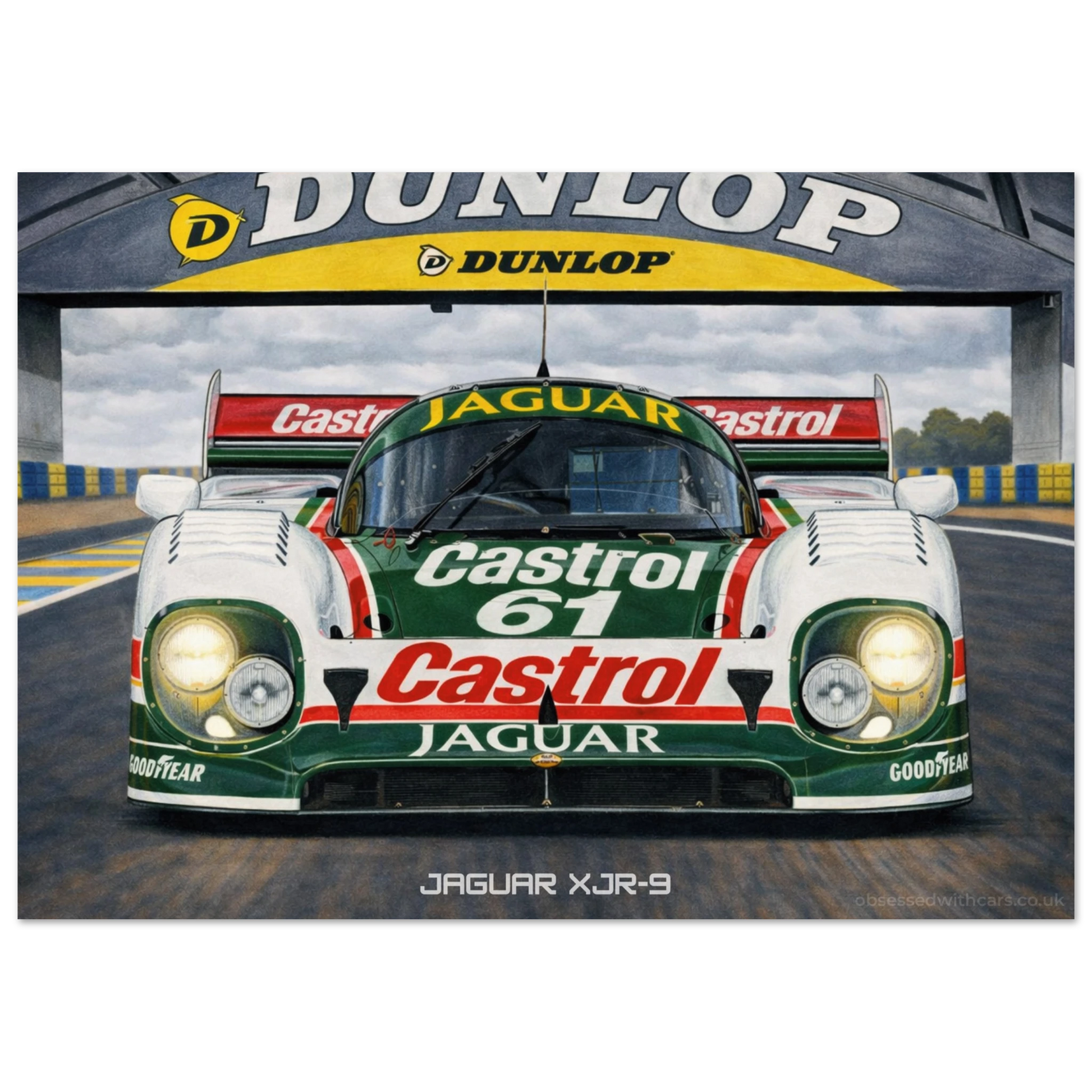 Castrol Jaguar XJR-9 Poster - Le Mans Legends Collection