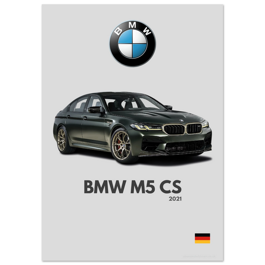 BMW M5 CS Poster - Minimalist Collection