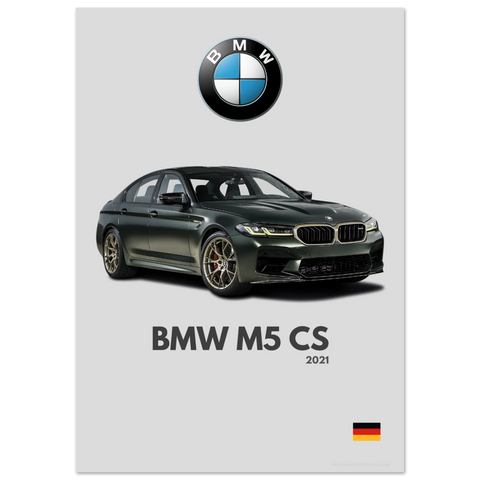 049 BMW M5 CS Poster - Minimalist Collection