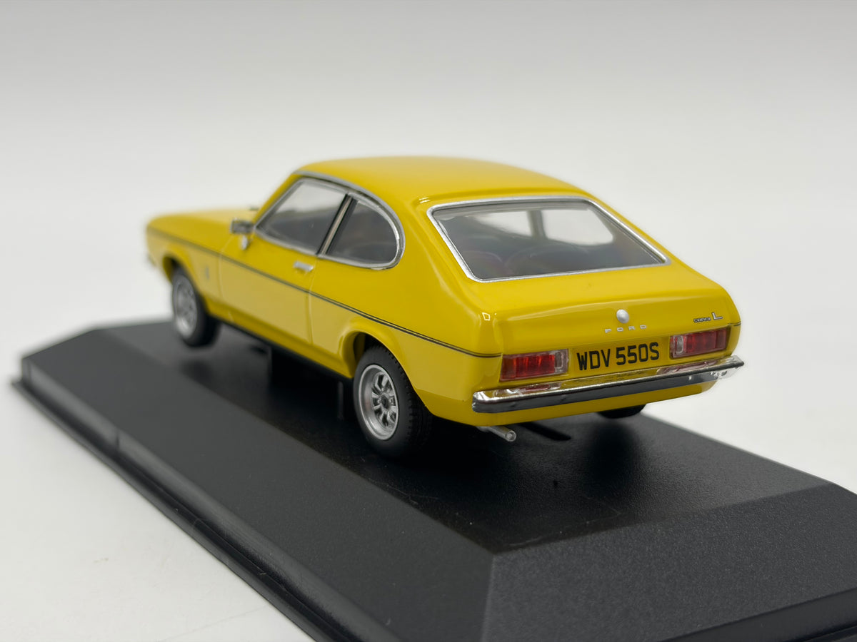 1/43 1977 Ford Capri Mk2 - Signal Yellow - Corgi Vanguards | Model Car