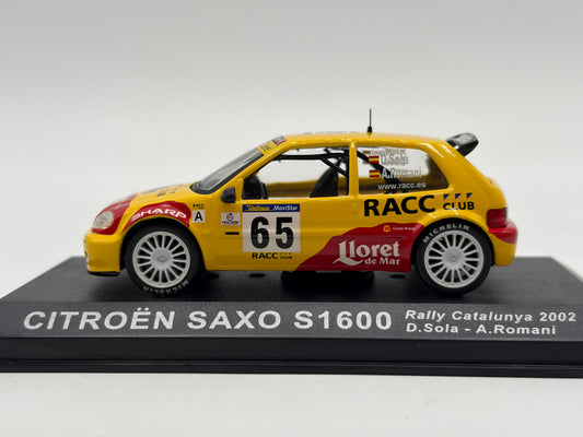 1/43 2002 Citroen Saxo S1600 - Rally of Catalunya - Sola / Romani | Model Rally Car