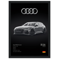 051 Audi RS6 Poster - Monochrome Collection