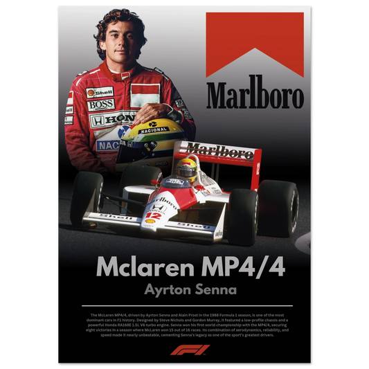 Mclaren MP4/4 Ayrton Senna Poster