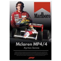 670 Mclaren MP4/4 Ayrton Senna Poster