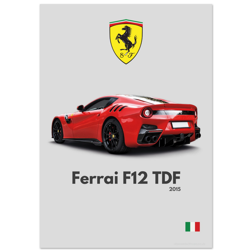 040 Ferrari F12 TDF Poster - Minimalist Collection