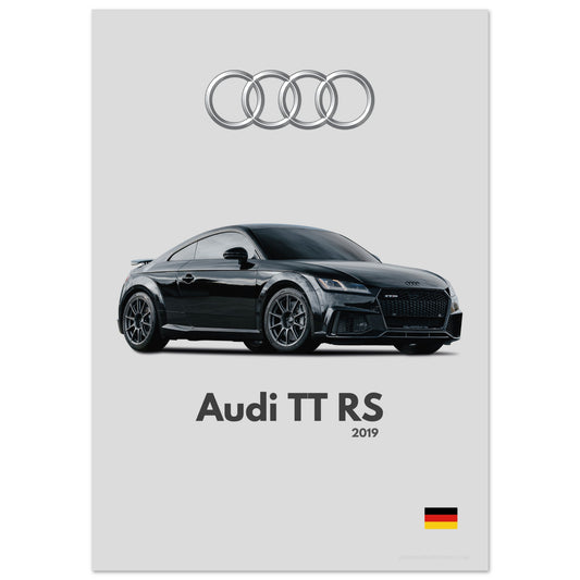 Audi TT RS Poster - Minimalist Collection