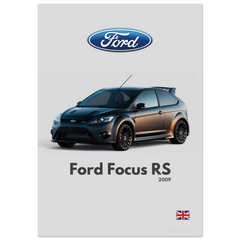 120 Ford Focus RS Poster - Minimalist Collection