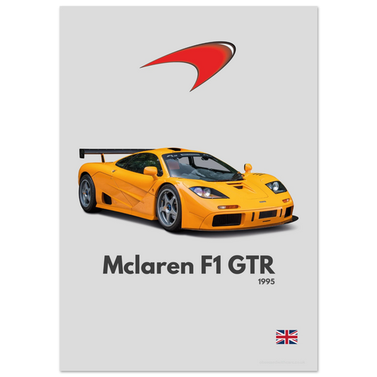 Mclaren F1 GTR Poster - Minimalist Collection
