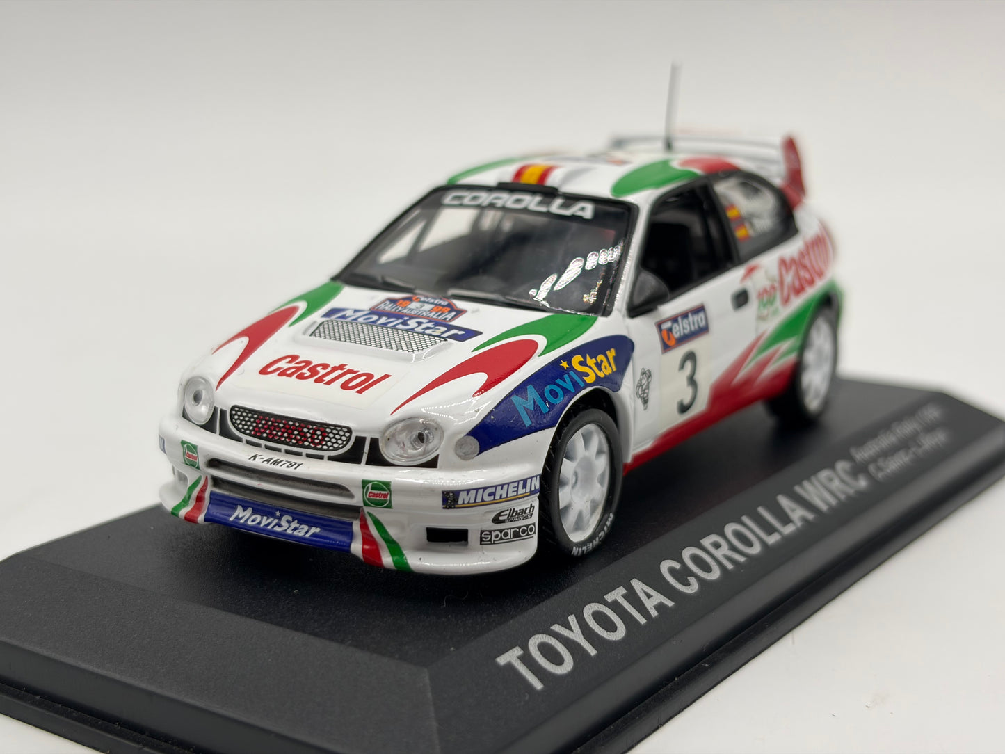 1/43 1999 Toyota Corolla WRC - Australia Rally - Sainz / Moya | Model Rally Car