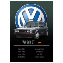 160 Volkswagen Golf GTI Poster - Accent Collection