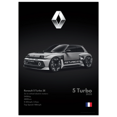 361 Renault 5 Turbo 3E Poster - Monochrome Collection