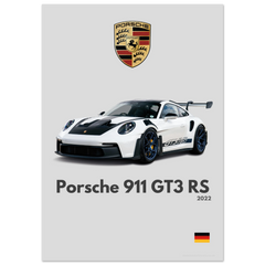 052 Porsche 911 GT3 RS Poster - Minimalist Collection
