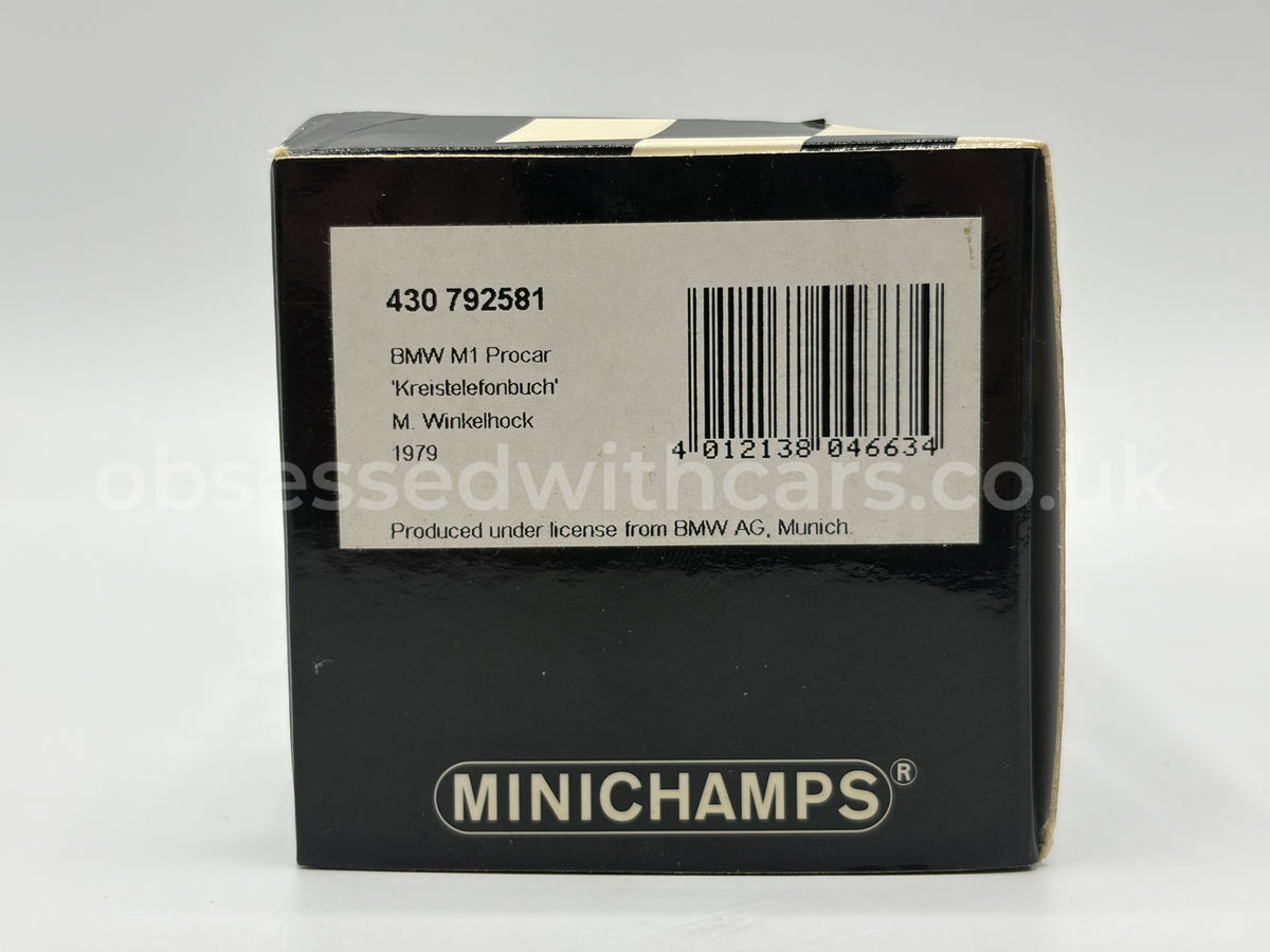 1/43 1979 BMW M1 Procar - Manfred Winkelhock - Minichamps | Model Car