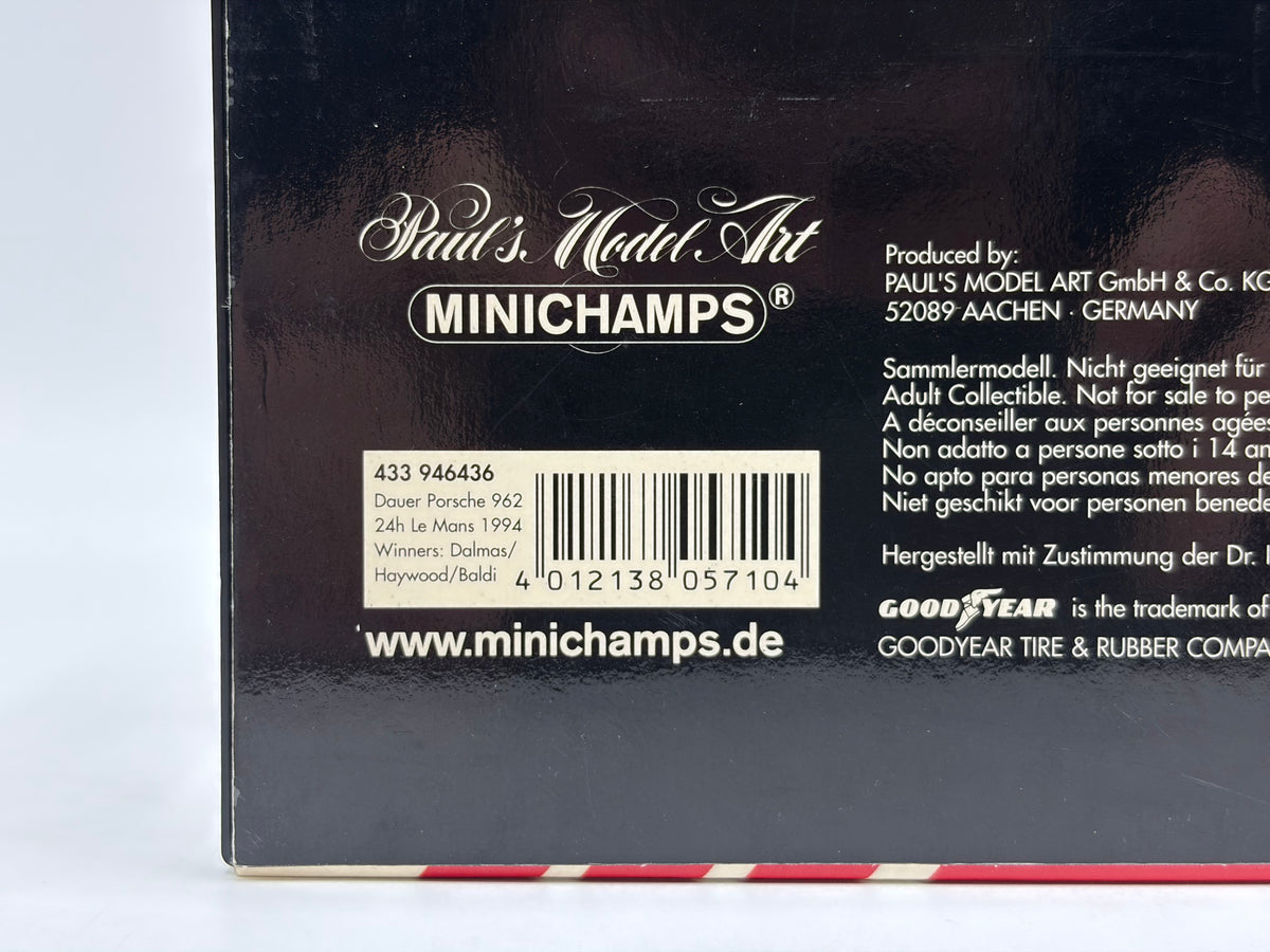 1/43 1994 Dauer Porsche 962 - Baldi / Dalmas / Haywood - Minichamps | Model Le Mans Car