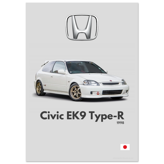 Honda Civic EK9 Type R Poster - Minimalist Collection