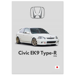141 Honda Civic EK9 Type R Poster - Minimalist Collection