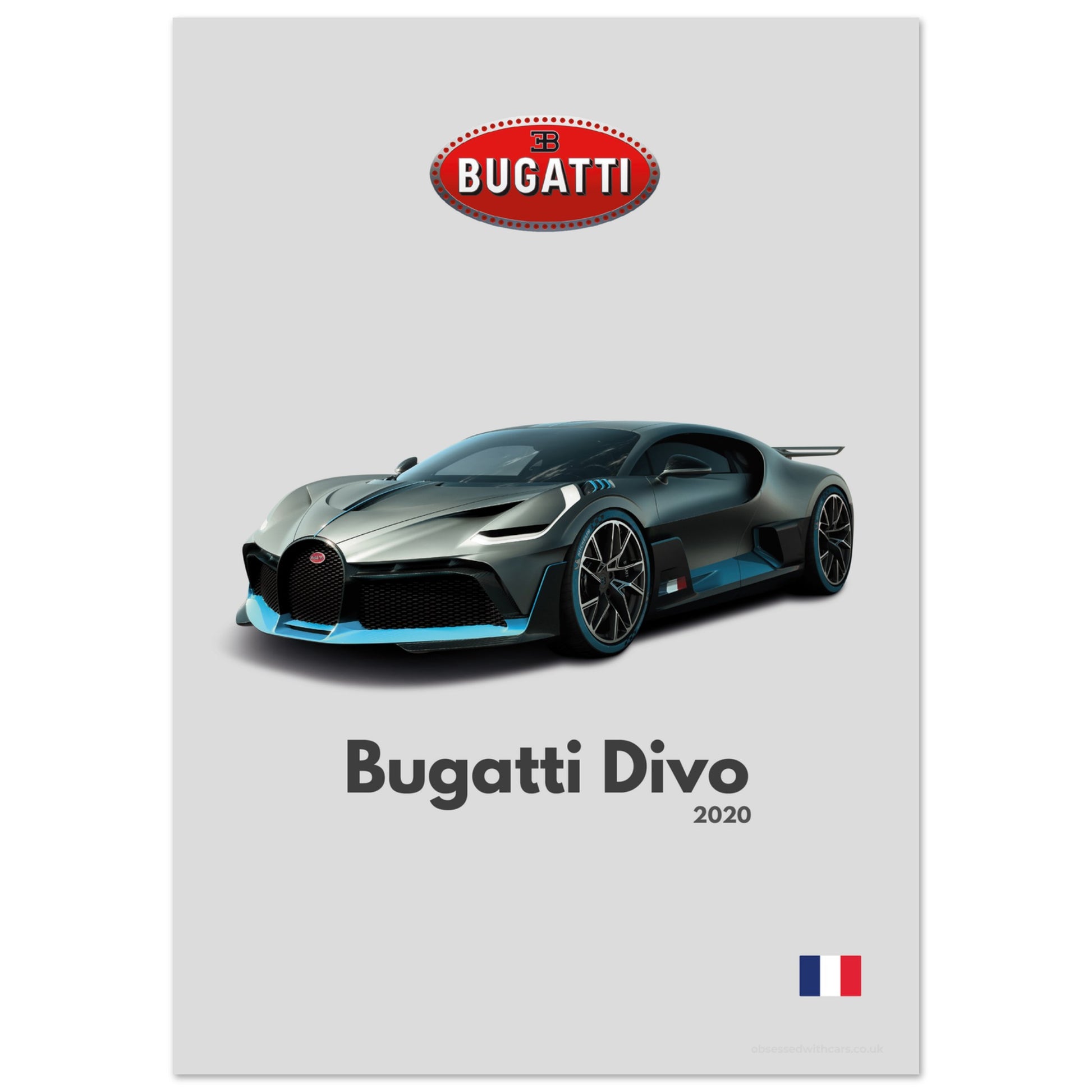 Bugatti Divo Poster - Minimalist Collection