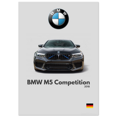 180 BMW M5 Competition Poster - Minimalist Collection