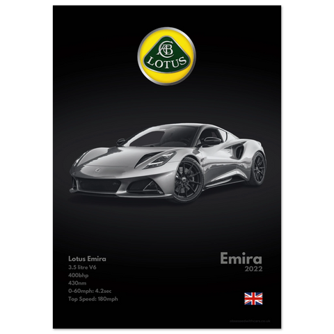 303 Lotus Emira Poster - Monochrome Collection