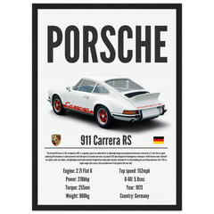 210 Porsche 911 Carrera Poster - Precision Collection