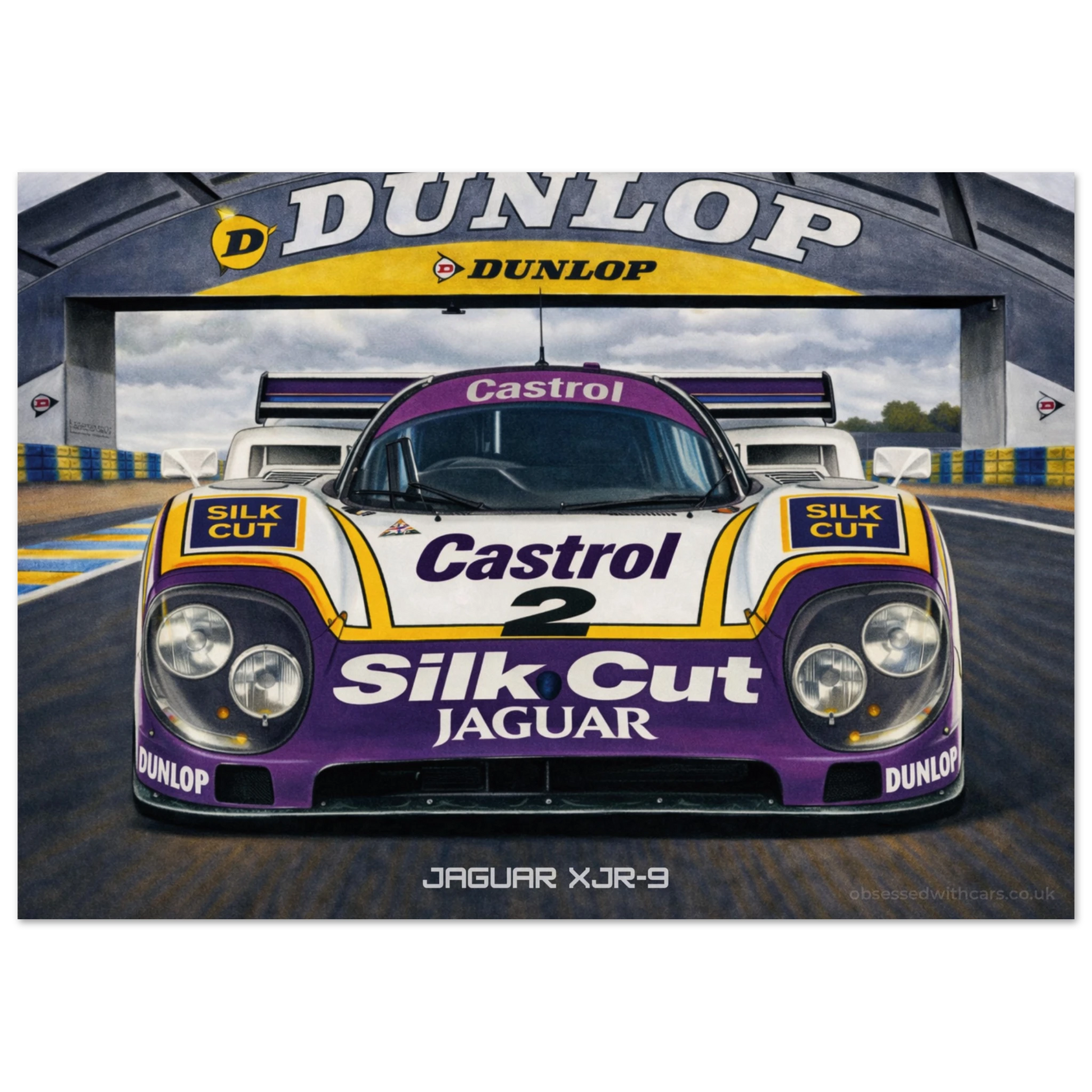 Silk Cut Jaguar XJR-9 Poster - Le Mans Legends Collection