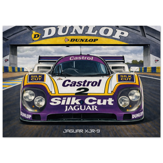Silk Cut Jaguar XJR-9 Poster - Le Mans Legends Collection