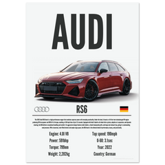 051 Audi RS6 Poster - Precision Collection