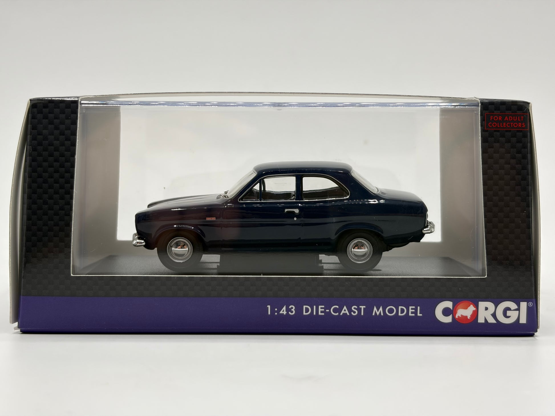 1/43 1974 Ford Escort MK1 1300GT - Marine Blue | Corgi Vanguards | Model Car