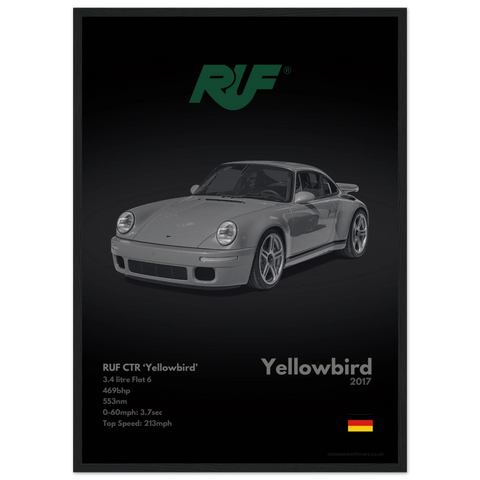 323 RUF CTR Yellowbird Poster - Monochrome Collection