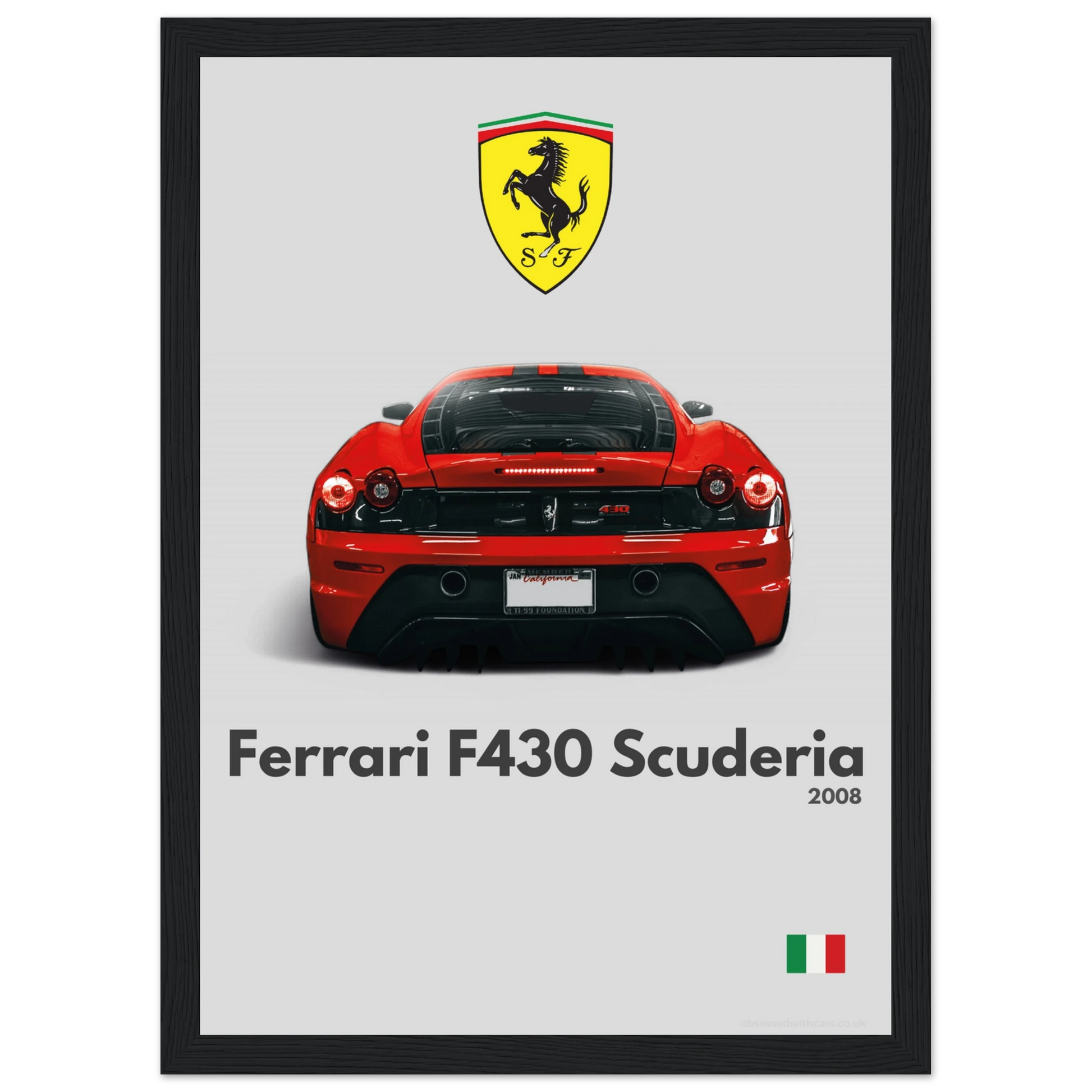 Ferrari F430 Scuderia Poster - Minimalist Collection