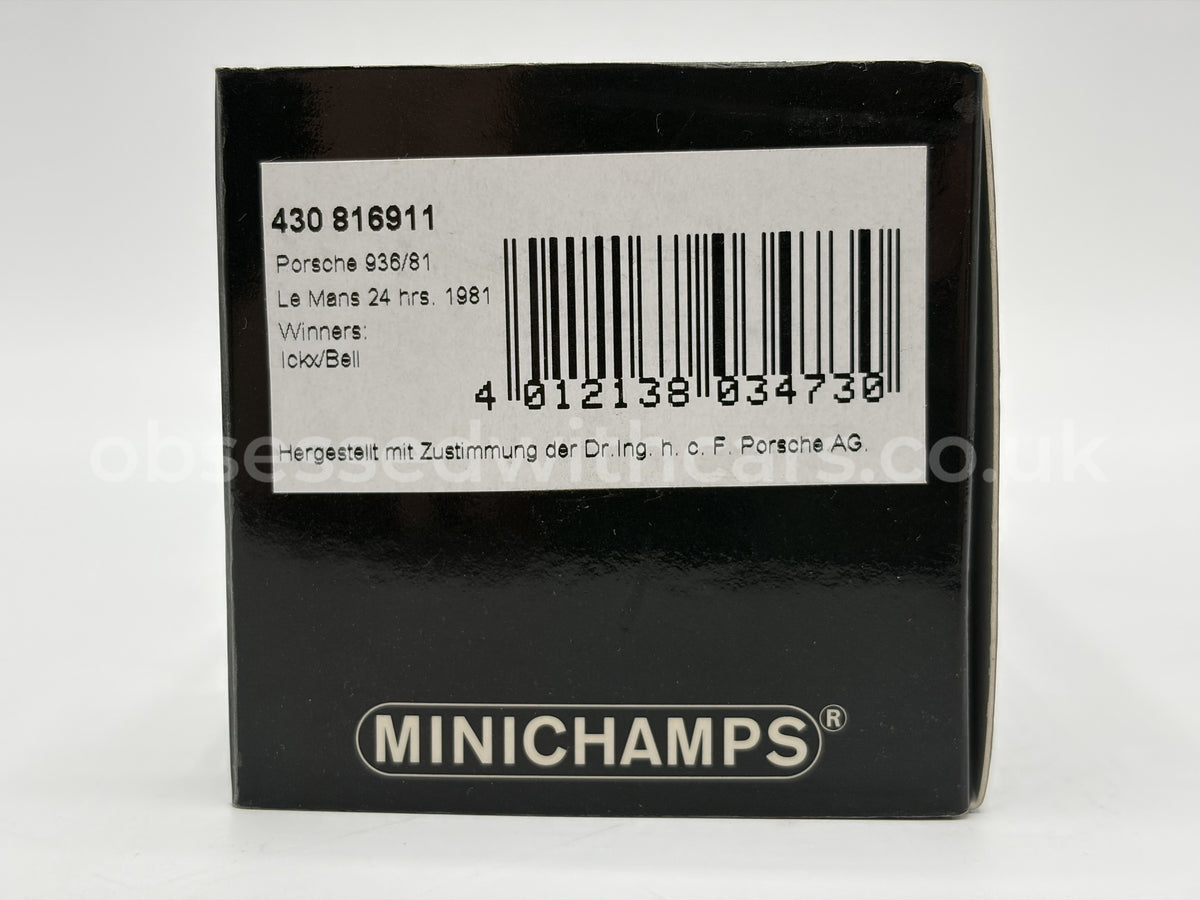 1/43 1981 Porsche 936/81 - Ickx / Bell - Minichamps | Model Le Mans Car