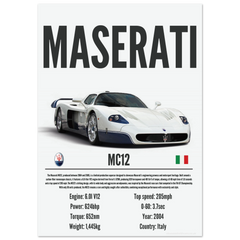 240 Maserati MC12 Poster - Precision Collection