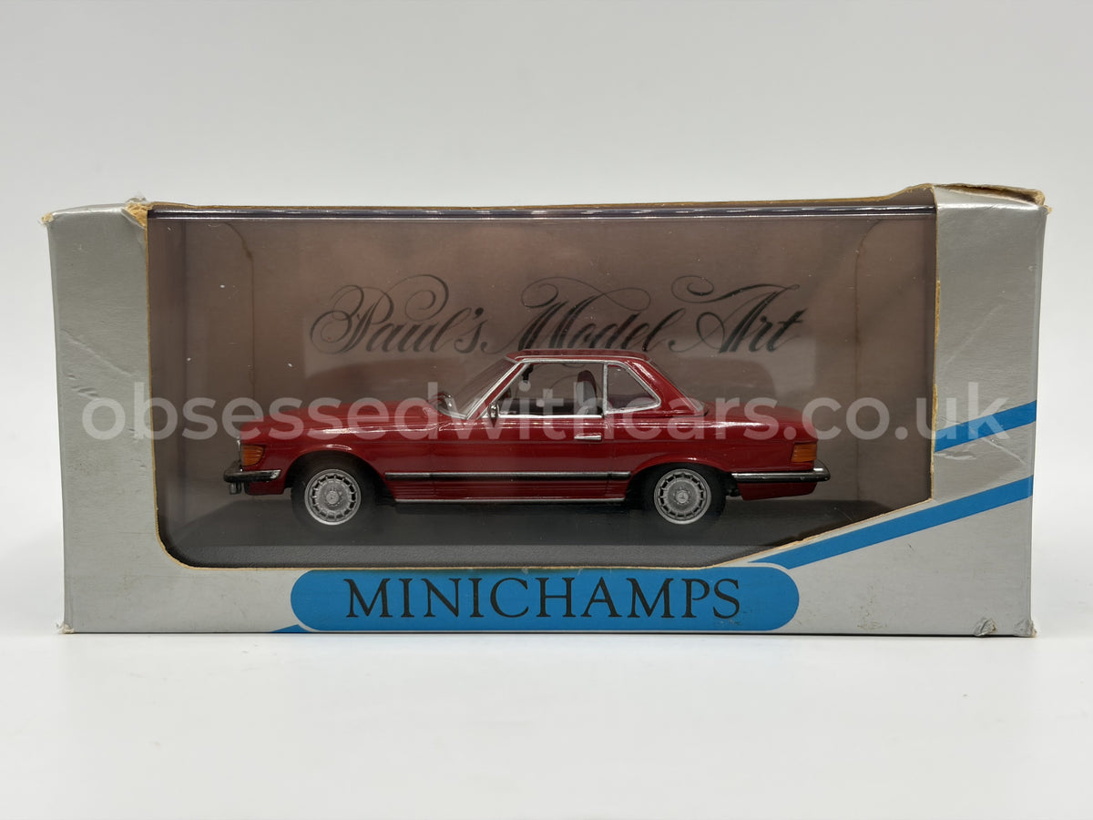 1/43 1971 Mercedes 350 SL Cabriolet - Red - Minichamps | Model Car