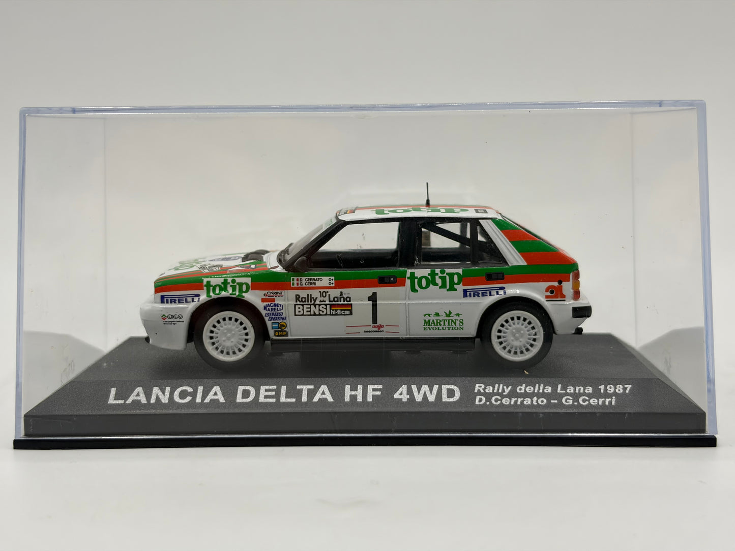 1/43 1987 Lancia Delta HF 4WD - Rally della Lana - Cerrato / Cerri | Model Rally Car